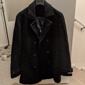 Calvin Klein Men's Small Peacoat (Black)